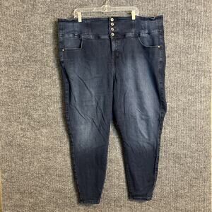 Torrid Womens Corset Skinny Premium Stretch High Rise Jeans Plus Size 26 Blue